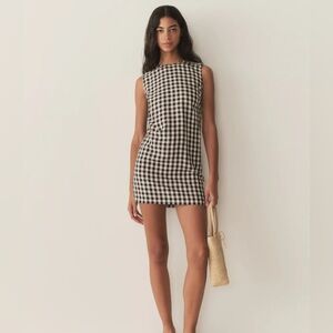 DOEN Black Gingham Coralie Shift Dress - New with Tags Size4